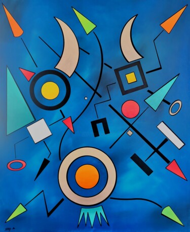 Peinture intitulée "Java" par Rémy Demestre, Œuvre d'art originale, Acrylique Monté sur Châssis en bois