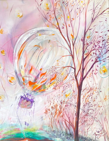 BAPTEME DE L'AIR Peinture intitulée "BAPTEME DE L'AIR" par Marie Laplace, Œuvre d'art originale, Acrylique