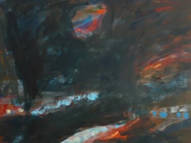 Malerei mit dem Titel "Arbre aux couleurs" von Helene Beugras, Original-Kunstwerk, Acryl Auf Keilrahmen aus Holz montiert