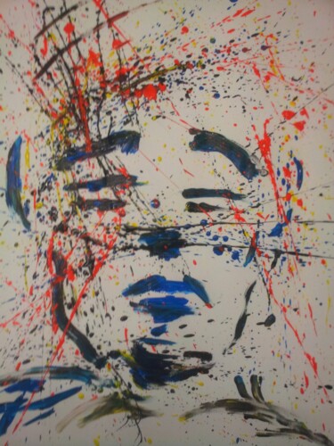 Drawing titled "Déflagration" by Romain Mary, Original Artwork, Acrylic