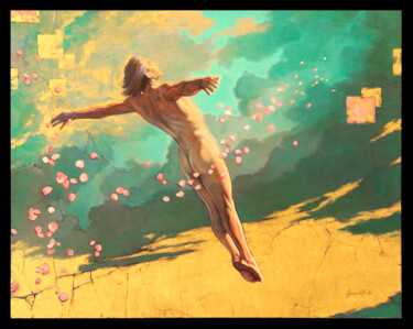 绘画 标题为“PLÉNITUDE” 由Gérard Rombi, 原创艺术品, 油 安装在木质担架架上