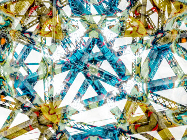 Photography titled "Abstract Golden Gat…" by Frederic Bos, Original Artwork, Photo Montage