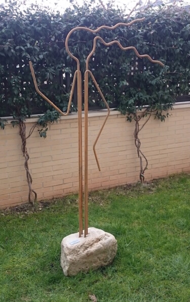 Escultura titulada ""CAMINANTE"" por Juan Carlos Sánchez De La Nieta, Obra de arte original, Metales