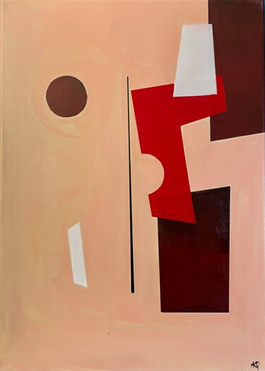 Painting titled "Salut d´amour" by Arnaud Quercy, Original Artwork, Acrylic Mounted on Wood Stretcher frame