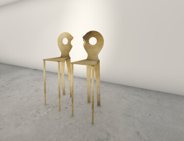 设计 标题为“face chair/stool” 由Salvatore Balice, 原创艺术品, 家具