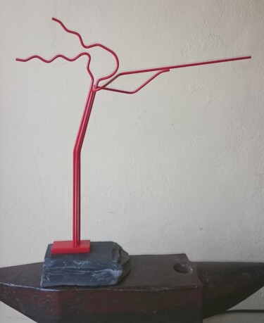 Escultura titulada "TIRO AL PLATO" por Juan Carlos Sánchez De La Nieta, Obra de arte original, Metales