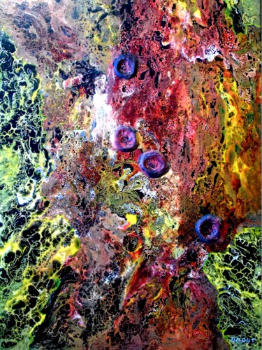 Abstrait 86 Peinture intitulée "Abstrait 86" par Robert Daout, Œuvre d'art originale, Acrylique Monté sur Châssis en bois