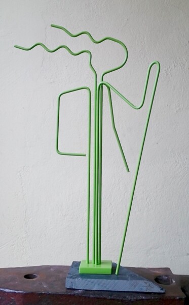 Escultura titulada ""PEREGRINO"" por Juan Carlos Sánchez De La Nieta, Obra de arte original, Metales