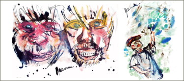 ripping apples - robbers are pleased with this boy 数字艺术 标题为“ripping apples - ro…” 由Дима Dima Вильмс Wilms (Рок-Живописец Rock-Painter), 原创艺术品, 水彩
