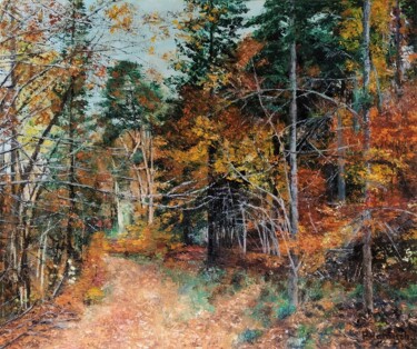 Peinture intitulée "Automne en Champsaur" par Pascale Harnisch, Œuvre d'art originale, Huile