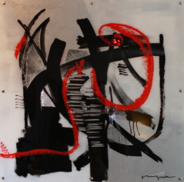 Painting titled "Clair de Lune" by Mariza Jonath, Original Artwork, Acrylic Mounted on Wood Stretcher frame