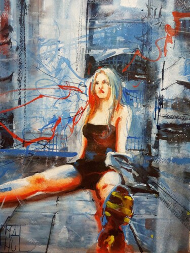 Pittura intitolato "Only you can tell" da Manu Toxxic, Opera d'arte originale, Acquarello