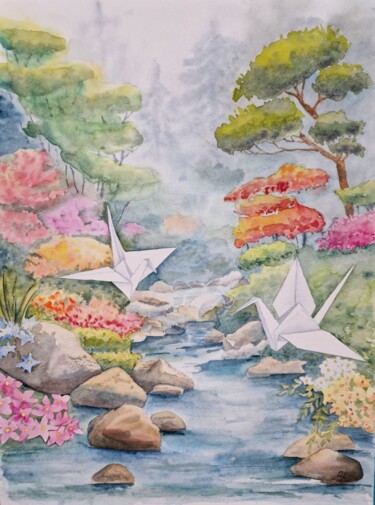 图画 标题为“In search of happin…” 由Olena Zhylenko, 原创艺术品, 水彩