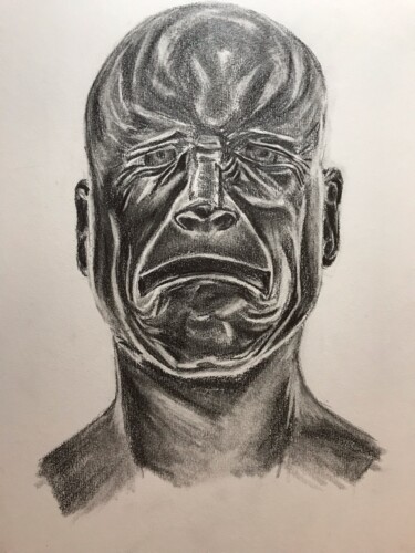 Dessin intitulée "Le Fou" par Sylvie Vedel, Œuvre d'art originale, Crayon