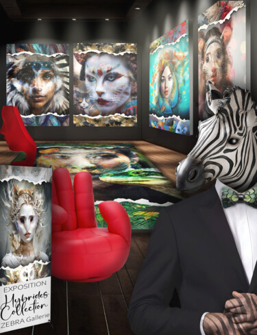 Arts numériques intitulée "Hybrides Collections" par Karine Garelli (Reds Robin), Œuvre d'art originale, Photo montage