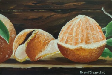 Pintura intitulada "Uma laranja descasc…" por Breno Chieppe Traspadini, Obras de arte originais, Óleo Montado em Armação em…