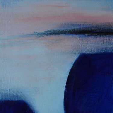 Peinture intitulée "hiver + soleil couc…" par Sylvain Aubry, Œuvre d'art originale, Acrylique