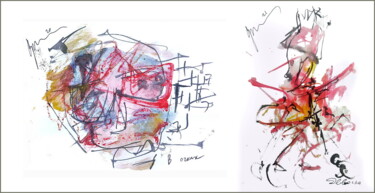 Digital Arts titled "The bespectacled ma…" by Dima Dima Vil Ms Wilms (Rok Zivopisec Rock Painter), Original Artwork, Waterco…