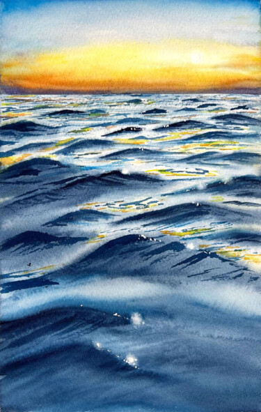 Painting titled "Dreams" by Alisa Vovk, Original Artwork, Watercolor