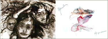 数字艺术 标题为“l'un a déjà couru a…” 由Дима Dima Вильмс Wilms (Рок-Живописец Rock-Painter), 原创艺术品, 水彩