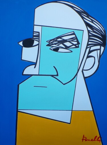 Painting titled "Lev Nikolàevic Tols…" by Gabriele Donelli, Original Artwork, Acrylic