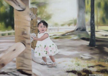 Pintura intitulada "Conhecendo" por Breno Chieppe Traspadini, Obras de arte originais, Óleo Montado em Armação em madeira