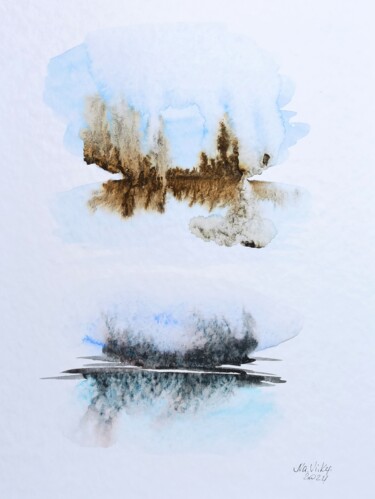 Abstraction 1 Painting titled "Abstraction 1" by Natalia Buhaienko, Original Artwork, Watercolor