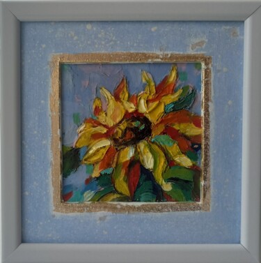 Ζωγραφική με τίτλο "Sunflowers Painting…" από Svetlana Sindere, Αυθεντικά έργα τέχνης, Λάδι Τοποθετήθηκε στο Χαρτόνι