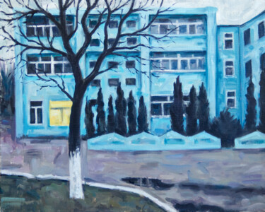 The clinic Painting titled "The clinic" by Yuliya Kachan, Original Artwork, Oil