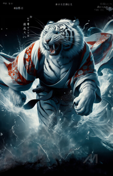 数字艺术 标题为“Le grand guerrier b…” 由Tsuiho, 原创艺术品, AI生成的图像