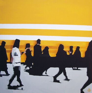 绘画 标题为“walk around” 由Gerard Jouannet, 原创艺术品, 丙烯 安装在木质担架架上