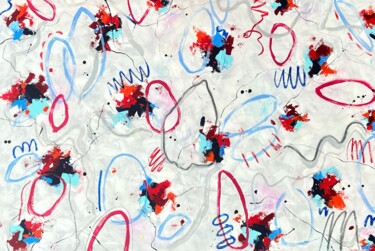 Peinture intitulée "Microscopium" par Iveta Ježek, Œuvre d'art originale, Acrylique