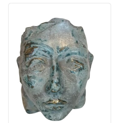 Sculpture intitulée "La tête dans les ét…" par Marie Pascale Martins, Œuvre d'art originale, Terre cuite