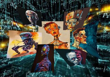 Digital Arts titled "Emergence de l'IA" by Jean-Marie Palacios, Original Artwork, 2D Digital Work