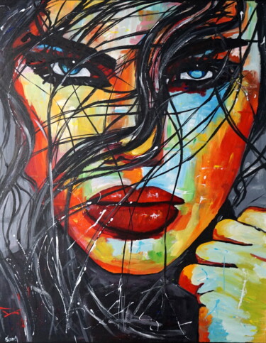 The strength is in me 绘画 标题为“The strength is in…” 由Stach, 原创艺术品, 油 安装在木质担架架上