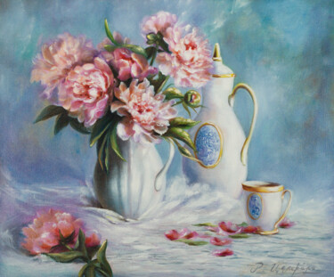 Malerei mit dem Titel "Still life with peo…" von Rita Cemkalo, Original-Kunstwerk, Öl