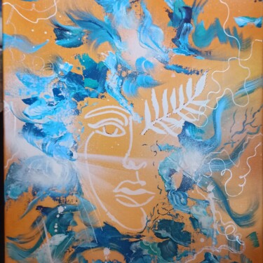 Peinture intitulée "Flo" par Virginie Gauthier, Œuvre d'art originale, Acrylique