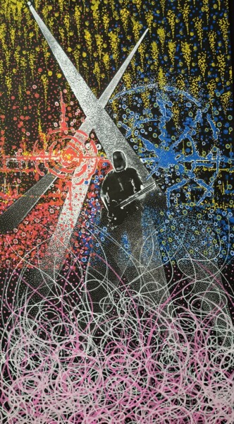 Pittura intitolato "Gilmour" da Jeffos, Opera d'arte originale, Acrilico
