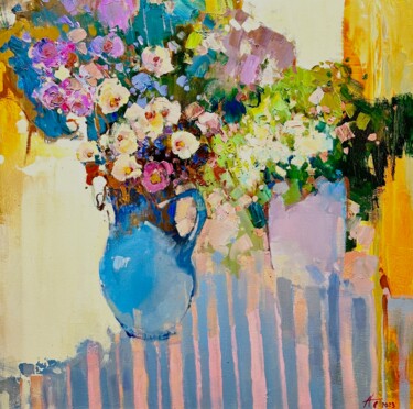 「Floral Duet」というタイトルの絵画 Andrei Belaichukによって, オリジナルのアートワーク, オイル artwork_cat.にマウント