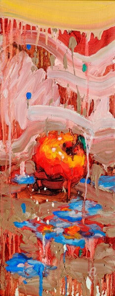 Painting titled "forbidden fruit" by Thekairos, Original Artwork, Oil