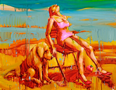 Painting titled "Eve 06's death" by Thekairos, Original Artwork, Oil