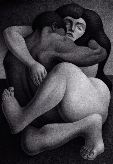 LOS AMANTES 图画 标题为“LOS AMANTES” 由Ezequiel Trevisi, 原创艺术品, 铅笔