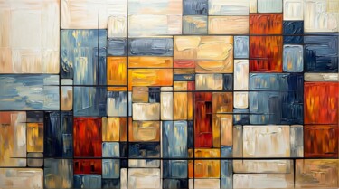 Carrés d'Équilibre Arts numériques intitulée "Carrés d'Équilibre" par Christian Debien, Œuvre d'art originale, Collage numérique