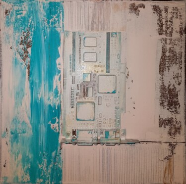 Painting titled "Reflections on AI.…" by Yulia Larionova, Original Artwork, Acrylic