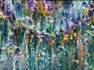 Malerei mit dem Titel "Cristaux" von Bernard Drai, Original-Kunstwerk, Acryl