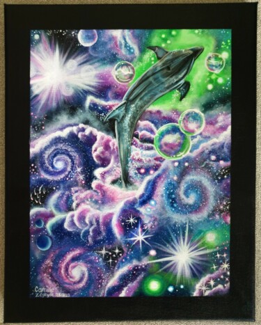 Peinture intitulée "Mer étoilée" par Camille Zéphyr, Œuvre d'art originale, Acrylique