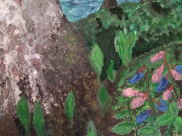 Ζωγραφική με τίτλο "Spring About To Blo…" από Ruta Ba, Αυθεντικά έργα τέχνης, Ακρυλικό Τοποθετήθηκε στο Χαρτόνι