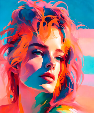 Digital Arts με τίτλο "A day at Rainbow Be…" από Ninn, Αυθεντικά έργα τέχνης, Εικόνα που δημιουργήθηκε με AI