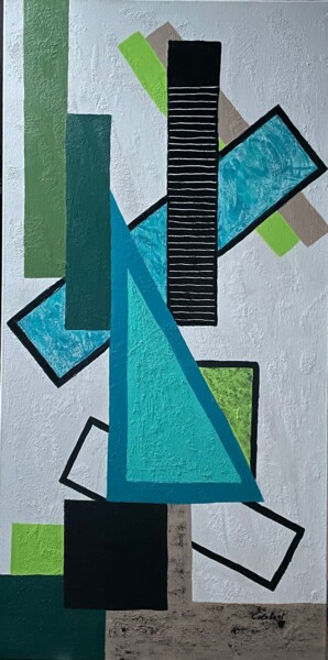 Painting titled "Proximité" by Françoise Colobert, Original Artwork, Acrylic Mounted on Wood Stretcher frame