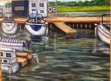 Peinture intitulée "Bronte Harboour" par Colleen Pattrick, Œuvre d'art originale, Acrylique